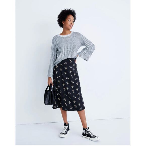 Madewell Terry Raglan Sweatshirt in Stripe69 - Picture 1 of 6